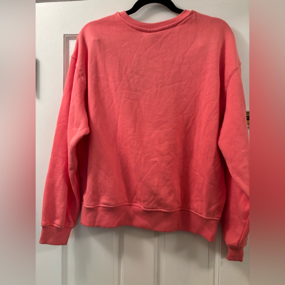 ❤️❤️Mon Cherie My Sweetheart Pinkish Coral Sweatshirt with Red Print - Picture 2 of 3